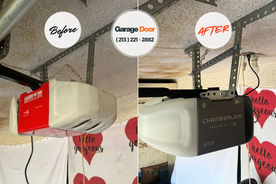 Before and after: garage door repair Swainsboro, GA